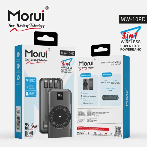 Morui 10000mAh Wireless