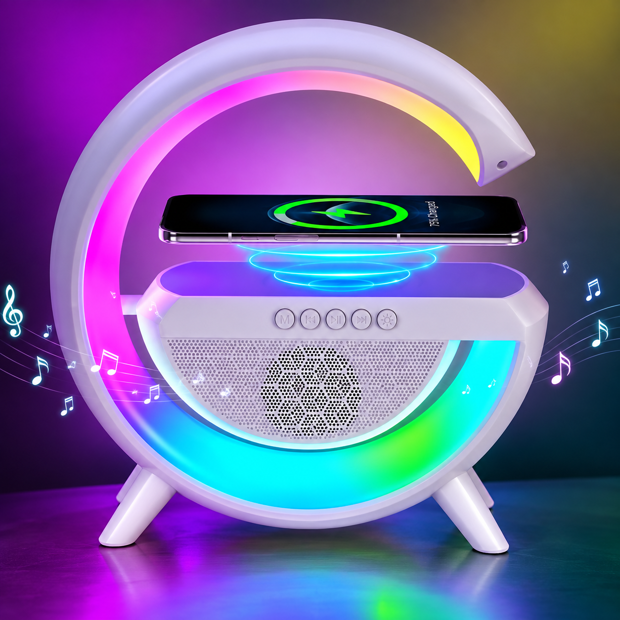 BT 2301 LED Wireless Charging Speaker