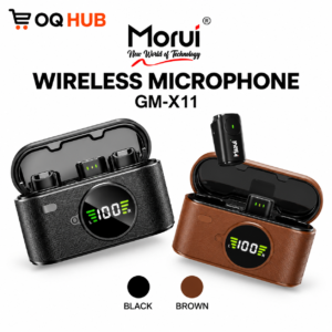 Morui GM-X11 Dual Wireless Microphone with 3 Voice Changer Modes & AI Noise Cancellation