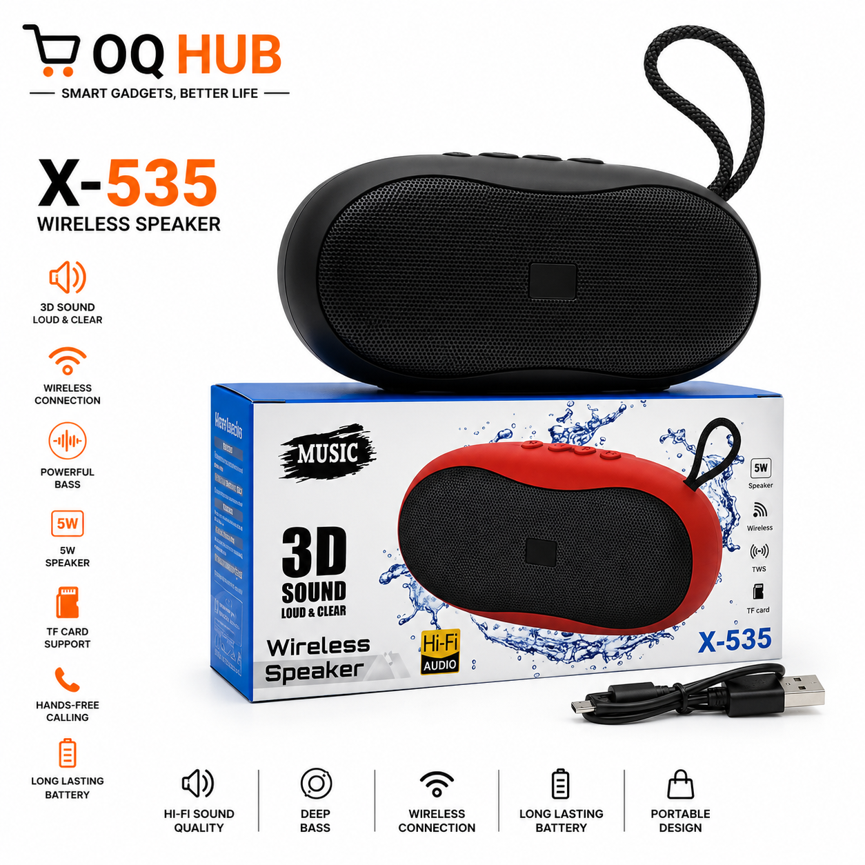 X-535 Wireless Bluetooth Portable Speaker