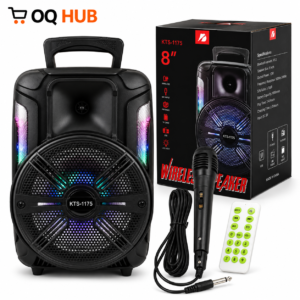 KTS-1175 Wireless Bluetooth 8-Inch Speaker with Wired Mic