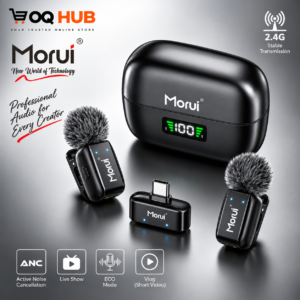 Morui GM-X13 Dual Wireless Microphone with ANC & Voice Changer