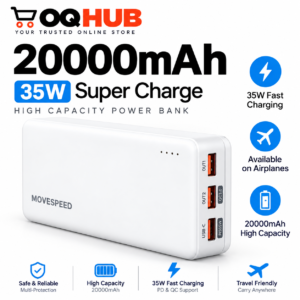 MOVESPEED 20000mAh Power Bank – 35W Super Fast Charging