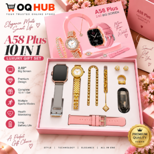 A58 Plus 7-in-1 Ladies Smartwatch Jewelry Gift Set