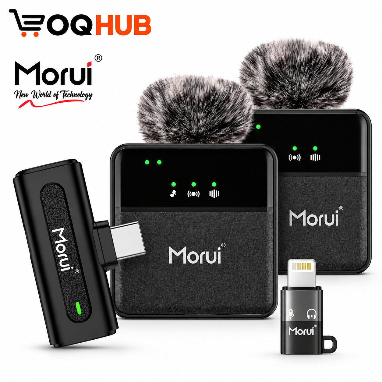Morui GM-X8 Wireless Dual Microphone with Noise Cancellation