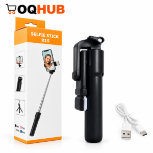 R1S Selfie Stick with LED Fill Light & Bluetooth Remote
