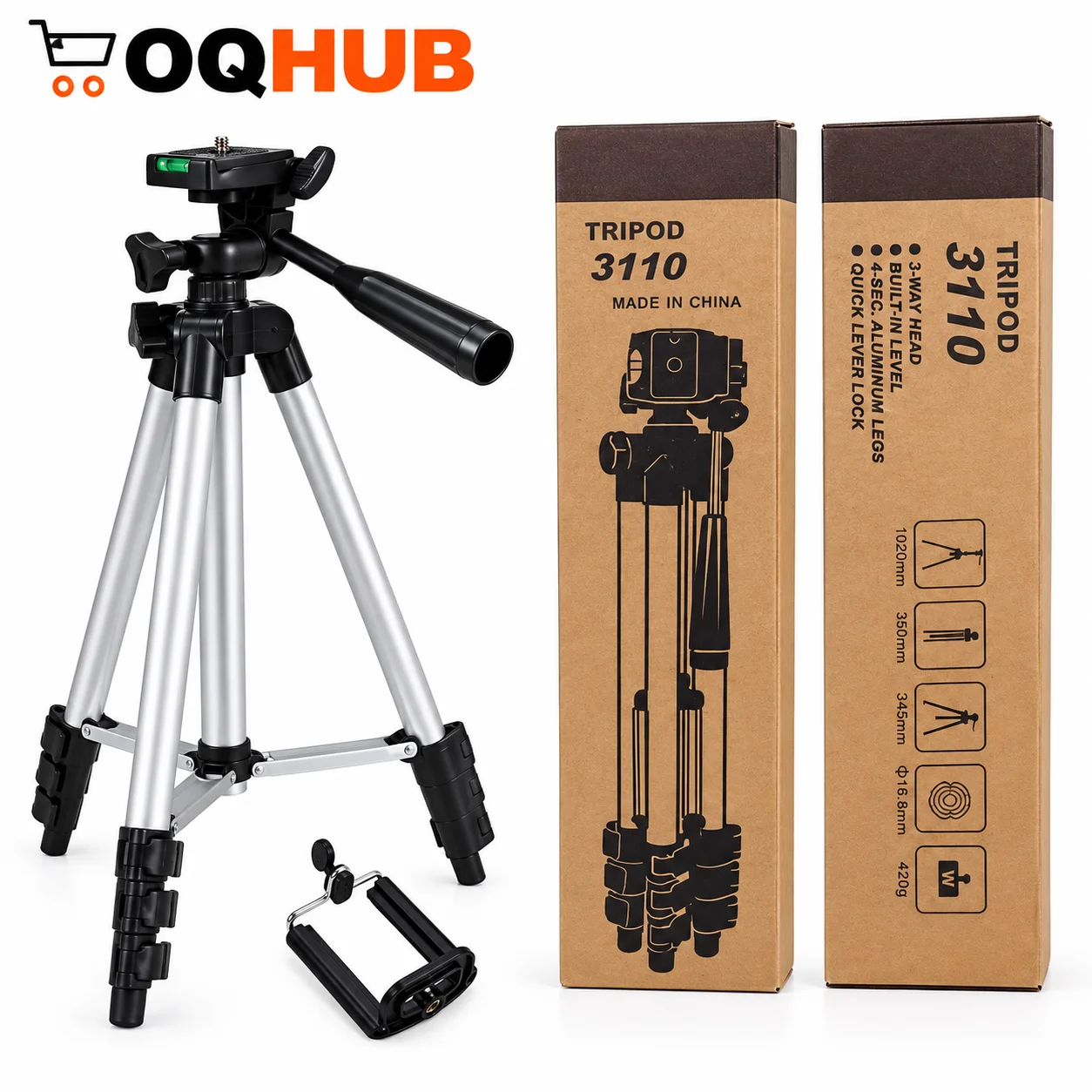 Tripod-3110 Portable Aluminum Lightweight Camera Stand